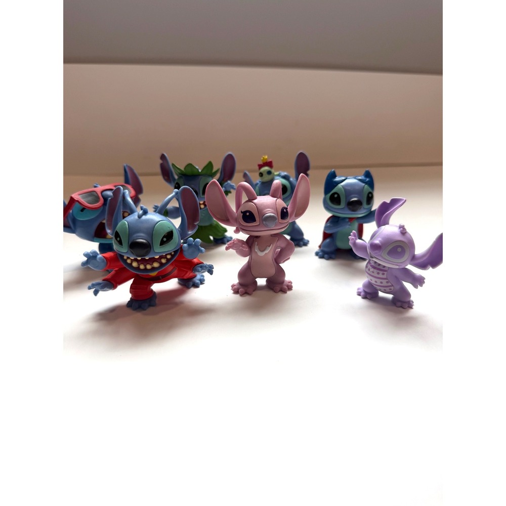 Disney Just Play Lilo & Stitch Figures Kids OS Blue Pink Lot Set Disneycore